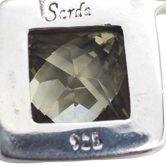 Sarda Sterling Silver Yellow Stone Braided Toggle Bracelet #20849 - Picture 5 of 8